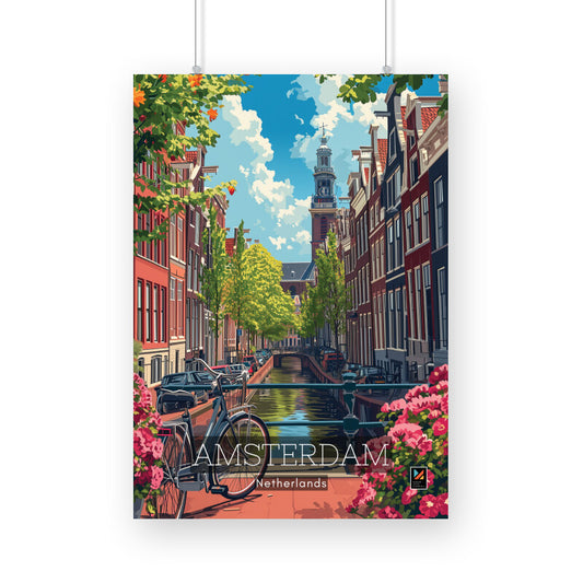 Amsterdam Travel Poster