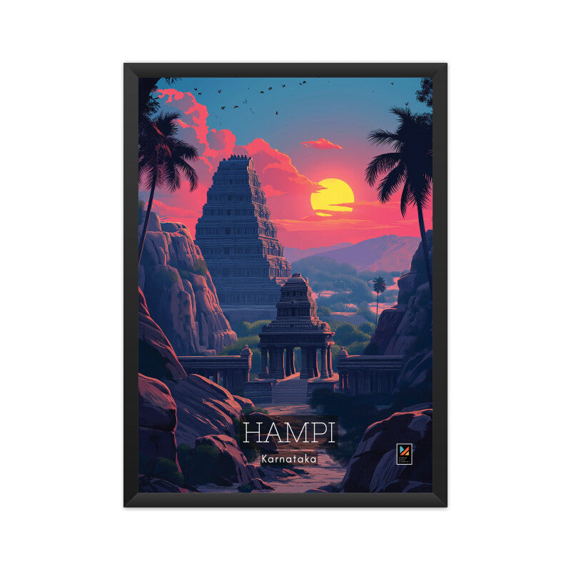 Hampi Travel Poster