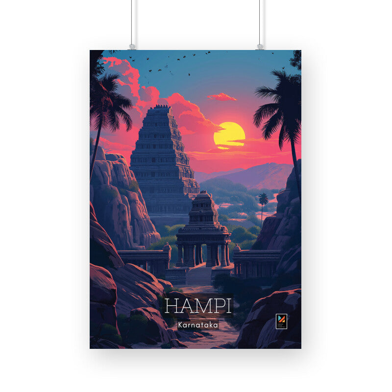 Hampi Travel Poster