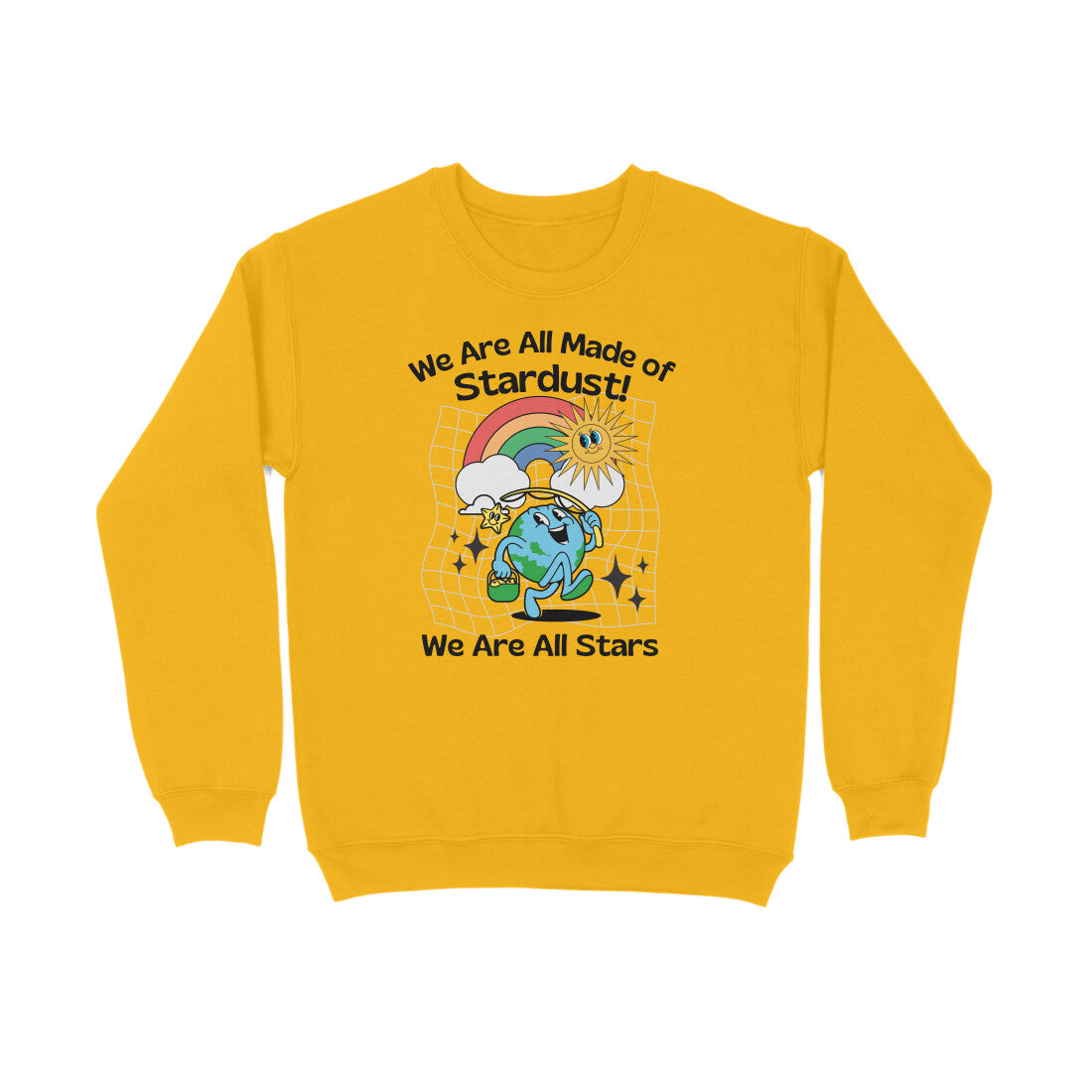 We All Are Stars | Retro Design | Unisex Printed Sweatshirt