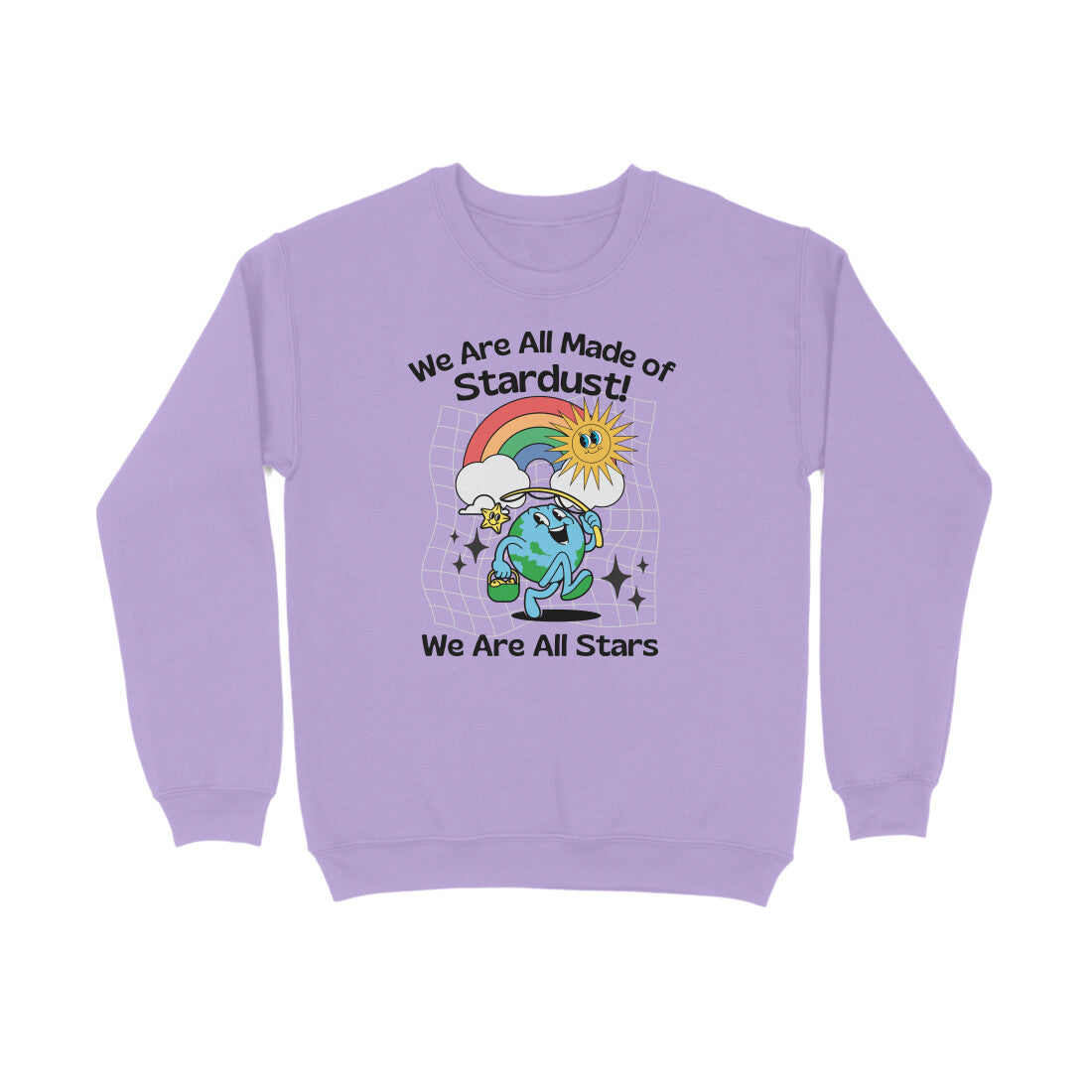 We All Are Stars | Retro Design | Unisex Printed Sweatshirt