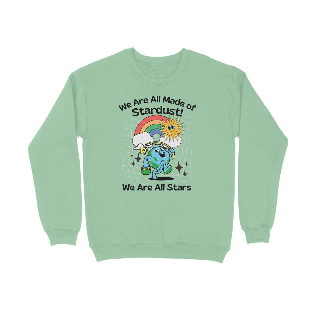 We All Are Stars | Retro Design | Unisex Printed Sweatshirt